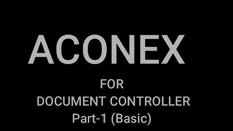 What is Aconex Basics I Sabir Saifi