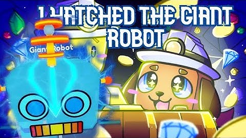 Hatching the Secret Giant robot in roblox Mining Simulator 2