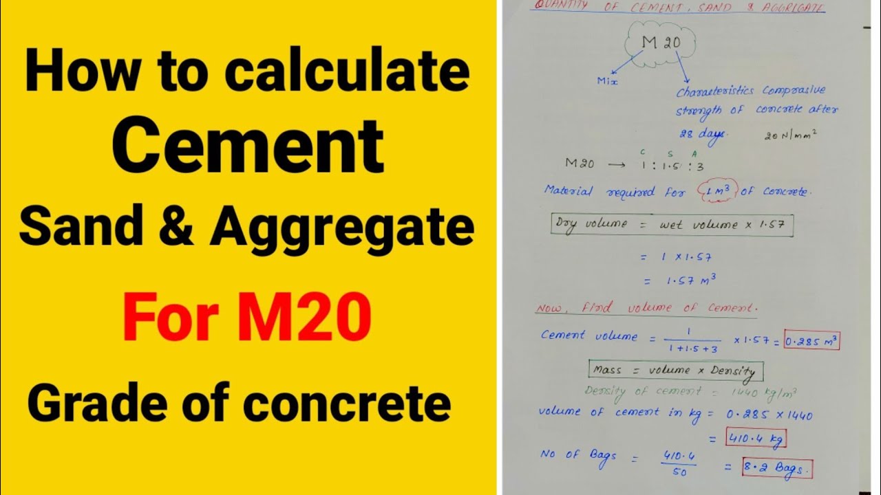 How many litres is a 20 kg bag of cement / 20 kg cement bag - YouTube