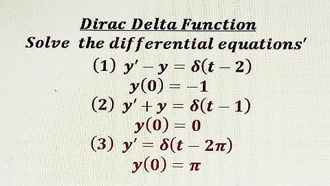 || Differential Equations involving Dirac delta function || Initial Value Problems