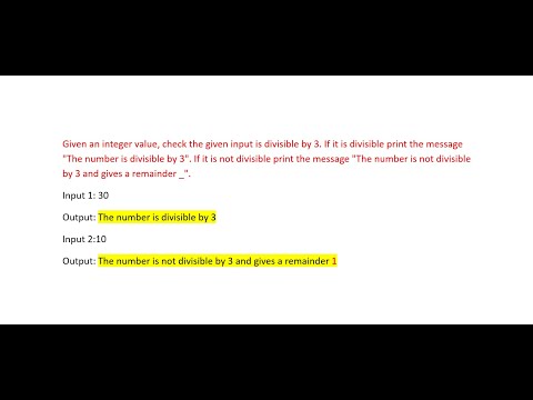 check the given input is divisible by 3.