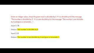 check the given input is divisible by 3.