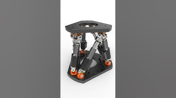 6 DOF Parallel Kinematic Platform #fusion360 #cad #mechanical #engineering #mechanism #solidworks