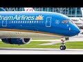 (4K) RARE Repatriation Flight Vietnam Airlines Airbus A350 Landing, Taxi & Take-off at Vancouver YVR