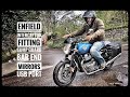 Enfield Interceptor, fitting sump guard, a double USB port and Bar end mirrors. #interceptor650