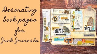 Decorating Book Pages for Junk Journal Ephemera/Digital Collage Club DT Project