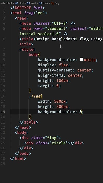 Creating the Bangladeshi Flag Using HTML and CSS: A Web Design Tutorial ...