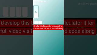 Make this drink water project using HTML, CSS & JS || @1LiveEngineer  #coding #cssanimation #hover