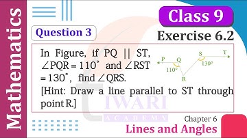 NCERT Solutions for Class 9 Maths Exercise 6.2 Question 3 Lines and Angles in Hindi & English Medium