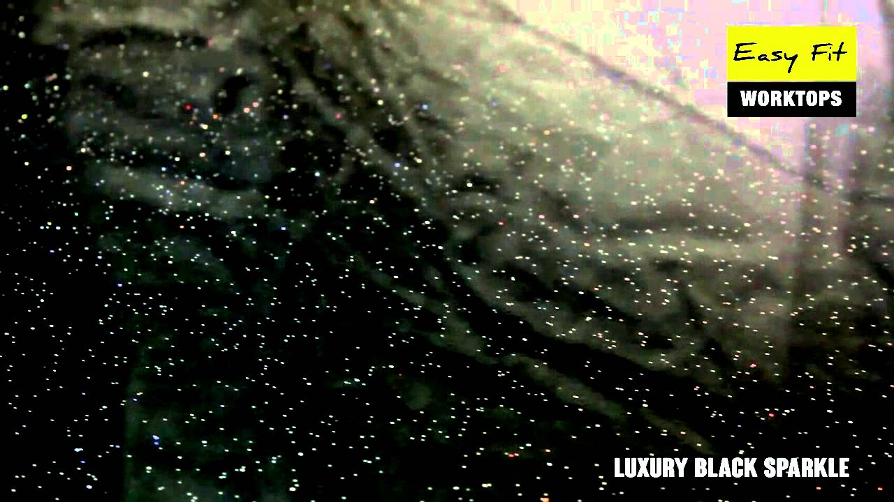 Luxury Black Sparkle Gloss Worktop You