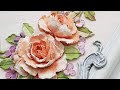 How to make sculpture paste flowers, sculpture painting on canvas, texture paste flowers