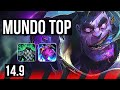 Dr mundo vs mordekaiser top  5k comeback  br master  149