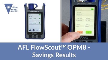 AFL FlowScout™ OPM8 Optical Power Meter - Saving Results