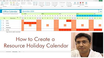 How to create a Resource/ Team Calendar? or Holiday Calendar in Microsoft Excel