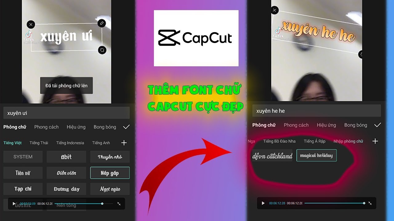 Sử dụng Phông chữ đẹp Capcut Để tạo video độc đáo và đẹp mắt