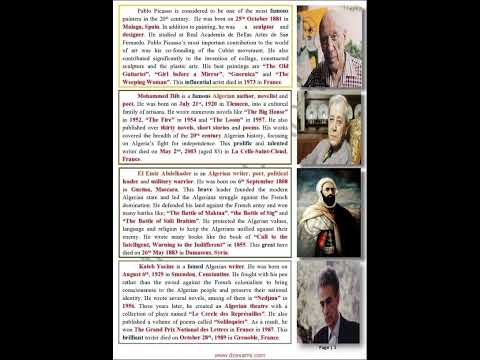 وضعيات ادماجيه حول شخصيات تاريخيه وعلماء في ماده الانجليزيه سنه رابعه متوسط 