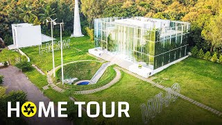 A Glass House In Bengaluru With the World's First Residential Windmill Tower (Home Tour).