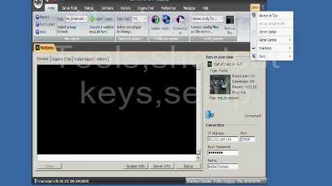 How to set up shortcut keys in cod Rcon tool
