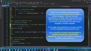 Template Metaprogramming 05 - Non-type class templates 1
