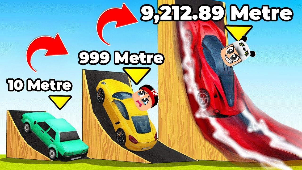 10 Metreden 9.212 Metreye! En YAVAŞ Arabadan EN HIZLI Süper Arabaya! 🚗⬆️ - Roblox
