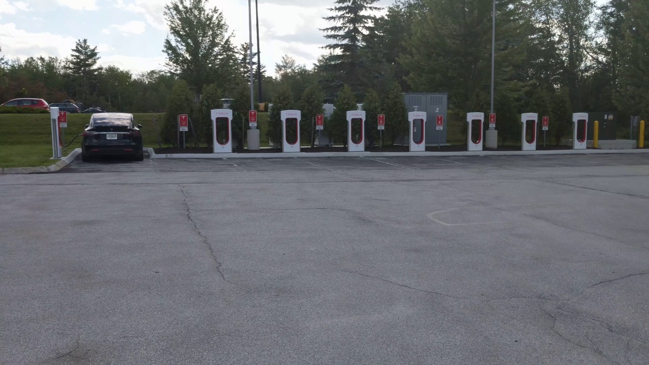 Tesla Supercharger Brewer, Maine YouTube