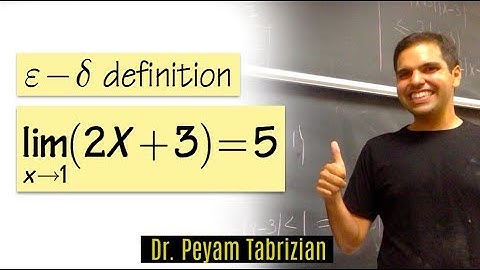Epsilon-delta proof of a limit (ex1, linear function), Dr. Peyam