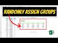 How to Randomly Assign Names to Equal Sized Groups in Excel