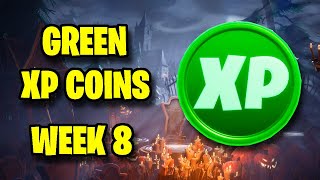 ALL GREEN XP COINS | WEEK 8 | FORTNITE CHAPTER 2 | SEASON 4
