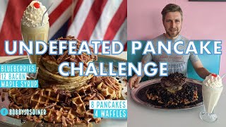 Max vs Food | UNDEFEATED giant pancake and waffle stack | Bobby Jo's Diner