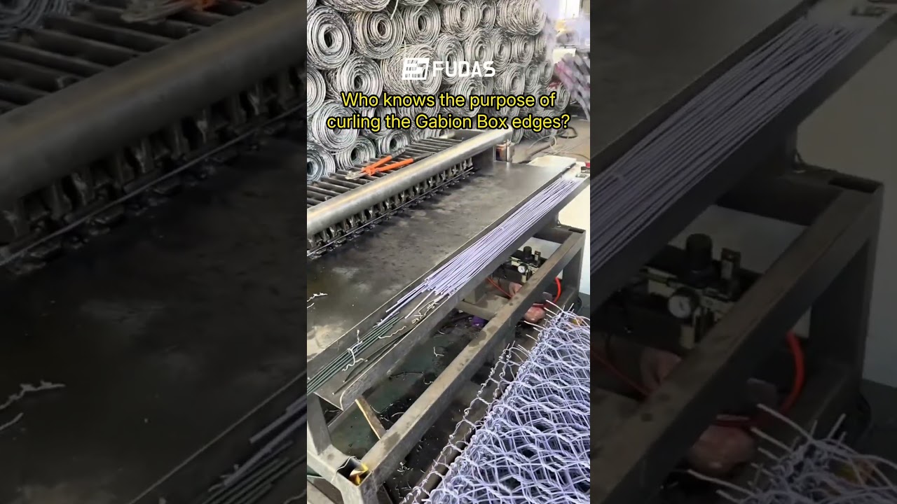 Standard edge treatment (Selvedging) for our export PVC Coated Gabion Mesh. 🌊