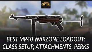 Best MP40 Warzone Loadout: Class Setup, Attachments, Perks