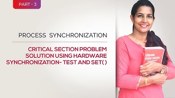 OPERATING SYSTEM - PROCESS SYNCHRONIZATION PART 3-HARDWARE SYNCHRONIZATION USING TEST AND SET