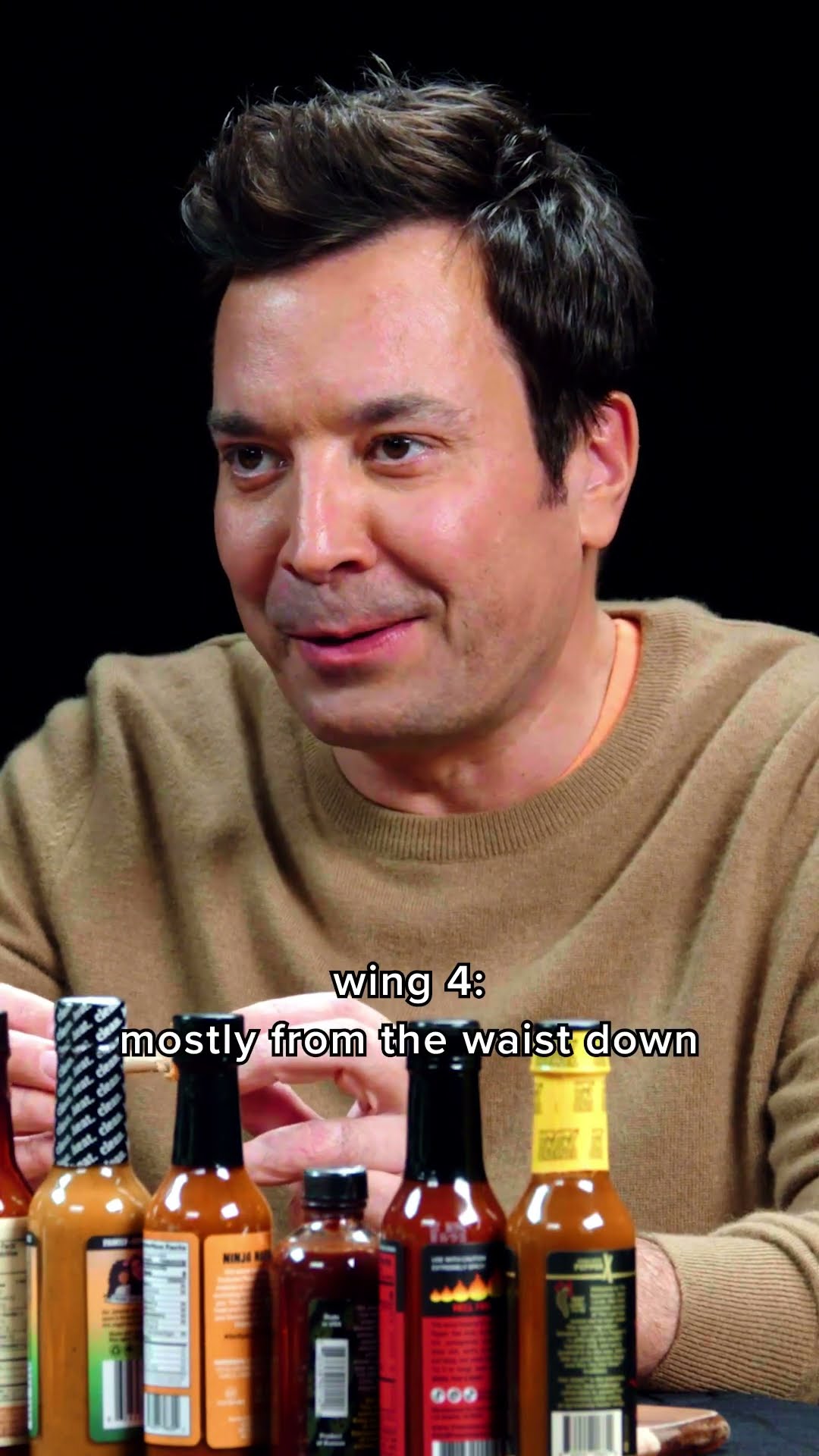 Jimmy Fallon's reaction to every wing on Hot Ones ?