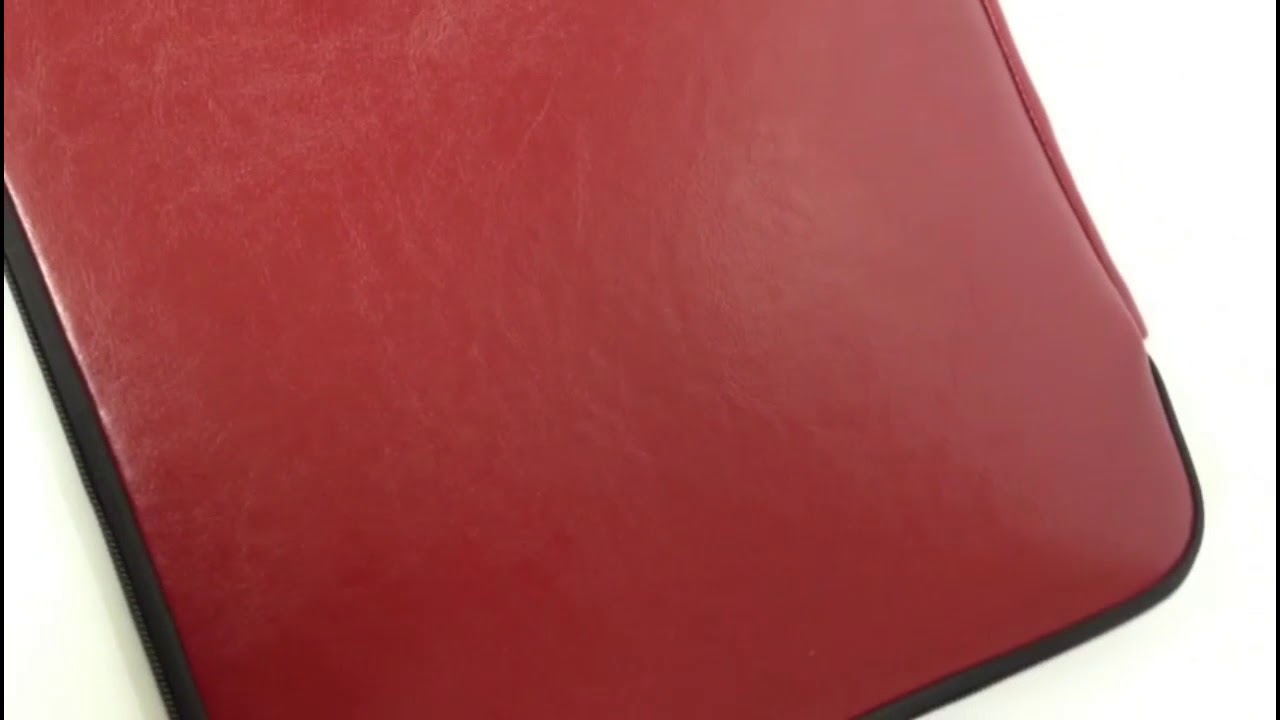 Case notebook em courino Vermelho - YouTube