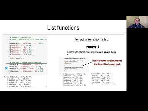 Lesson 3, Part 2: List functions - YouTube