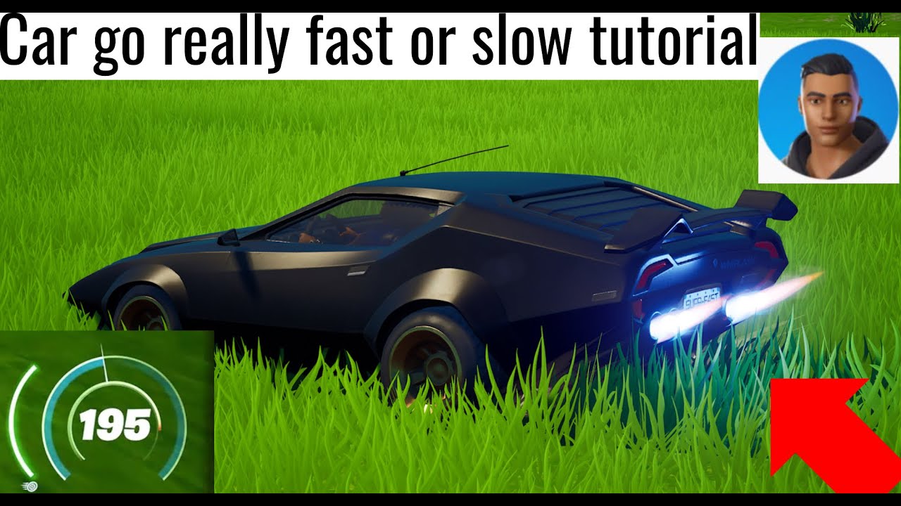 How to make A CAR GO REALLY FAST OR SLOW in FORTNITE CREATIVE (tutorial