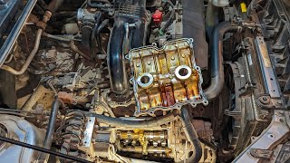 Where does Subaru's Engine Oil Go / Replacement of Candle Well Gaskets and Valve Cover