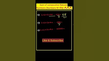Sum of consecutive Natural Numbers ! Number का जोड़! #shortsviral #viralvideo #shorts #virallshorts