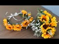 How to do a sunflower crown 🌻 #samira_elhabaal