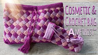 ЭНТЕРЛАК КРЮЧКОМ: сумочка - косметичка "AMETHYST" МК - 2 часть / Enterlack crochet cosmetic bag ЭНТЕРЛАК КРЮЧКОМ: сумочка - косметичка "AMETHYST" МК - 2 часть / Enterlack crochet cosmetic bag