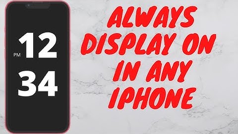 How To Get Always On display On Any iPhone !! iOS 12
