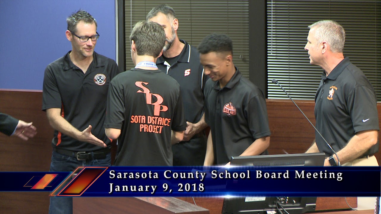 Sarasota County Schools Board Meeting 1 9 2018 - YouTube