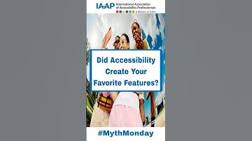 Think accessibility isn’t trendy? The features you love all started with accessibility. #MythMonday