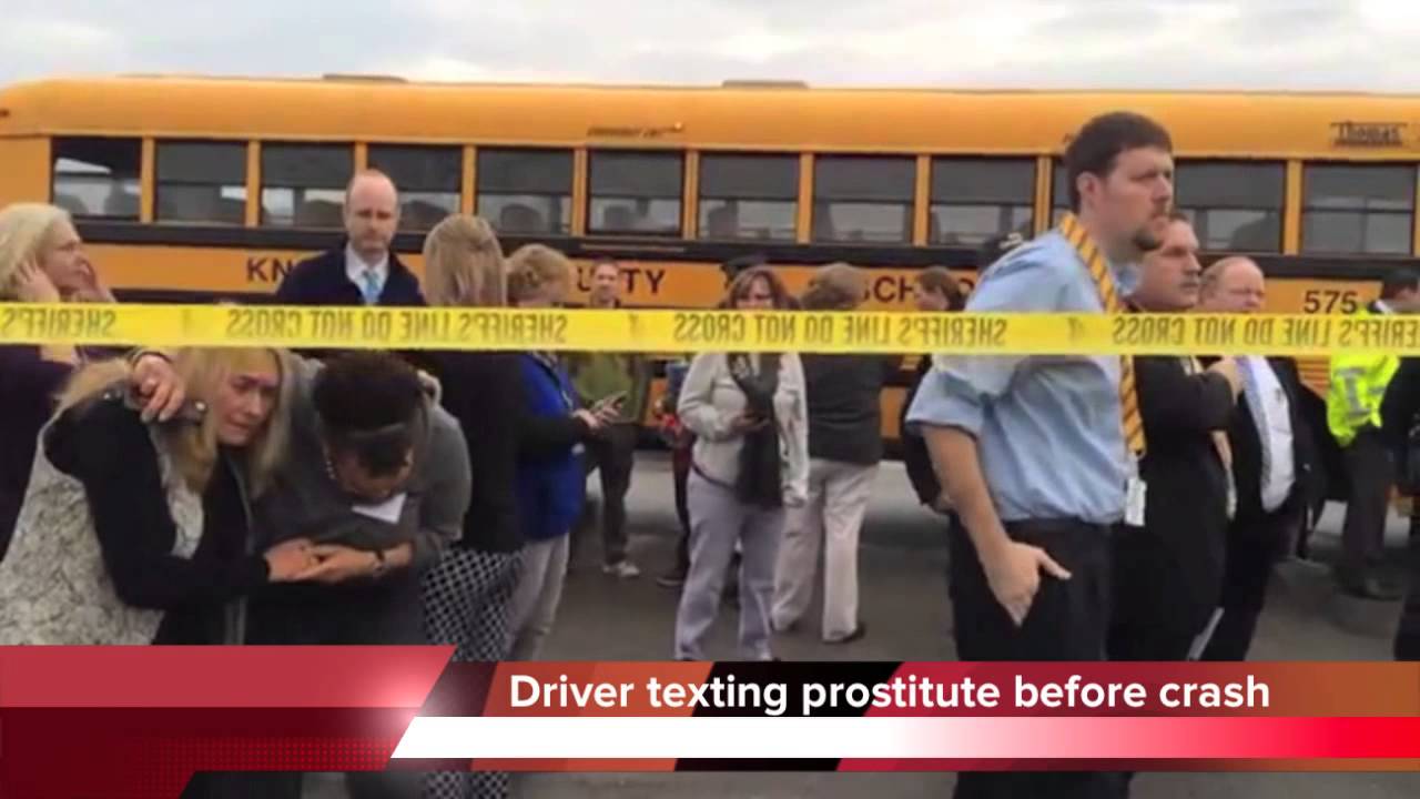 newspaper mockup School bus driver texting prostitute before fatal crash - Lacey Easterly