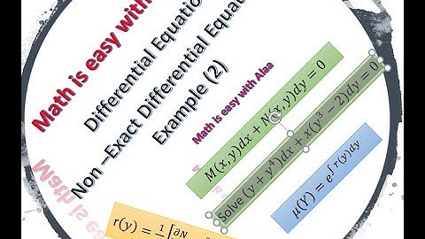 non exact differential equations example 2
