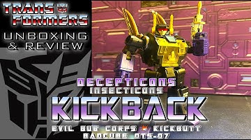 TRANSFORMERS - [ KICKBACK - OTS-07 - KICKBUTT - BADCUBE ] - Unboxing, Transformation & Review