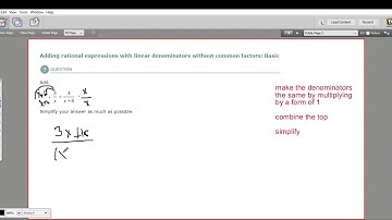 Adding rational expressions with linear denominators without common factors