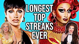 Longest Streaks in the Top on RuPaul's Drag Race EVER!