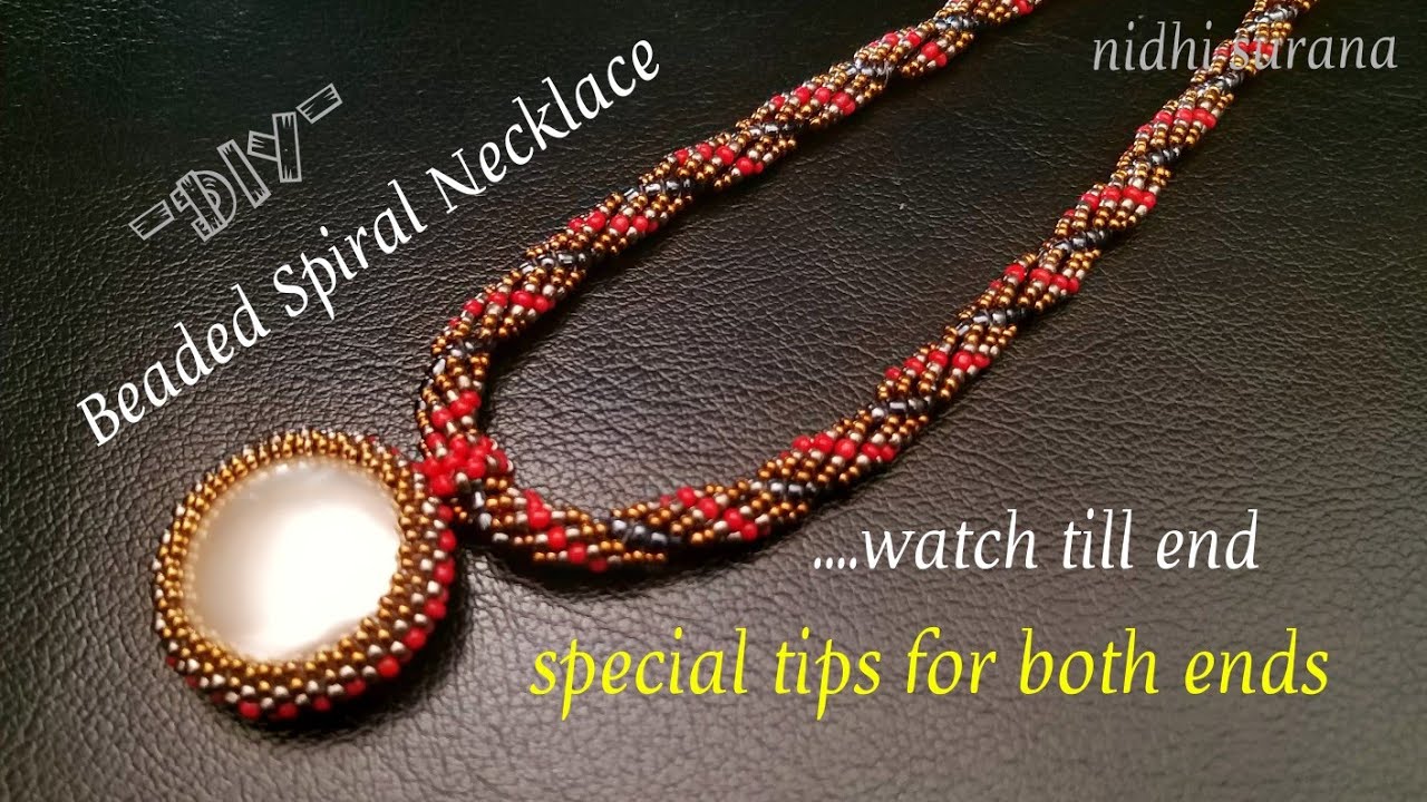 ⚜️ Spiral Necklace DIY || Seed Bead Espiral Collar Tutorial (0328 ...