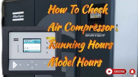 How To Check  Air Compressor Running Hours modul hours
